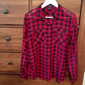 Buffalo Plaid Blouse by Chaps